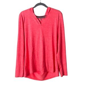 BCG pink hooded long sleeve work out top, size XL